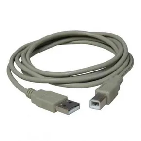 USB-Kabel (2.0), USB A M- USB B M, 5 m, grau, Logo